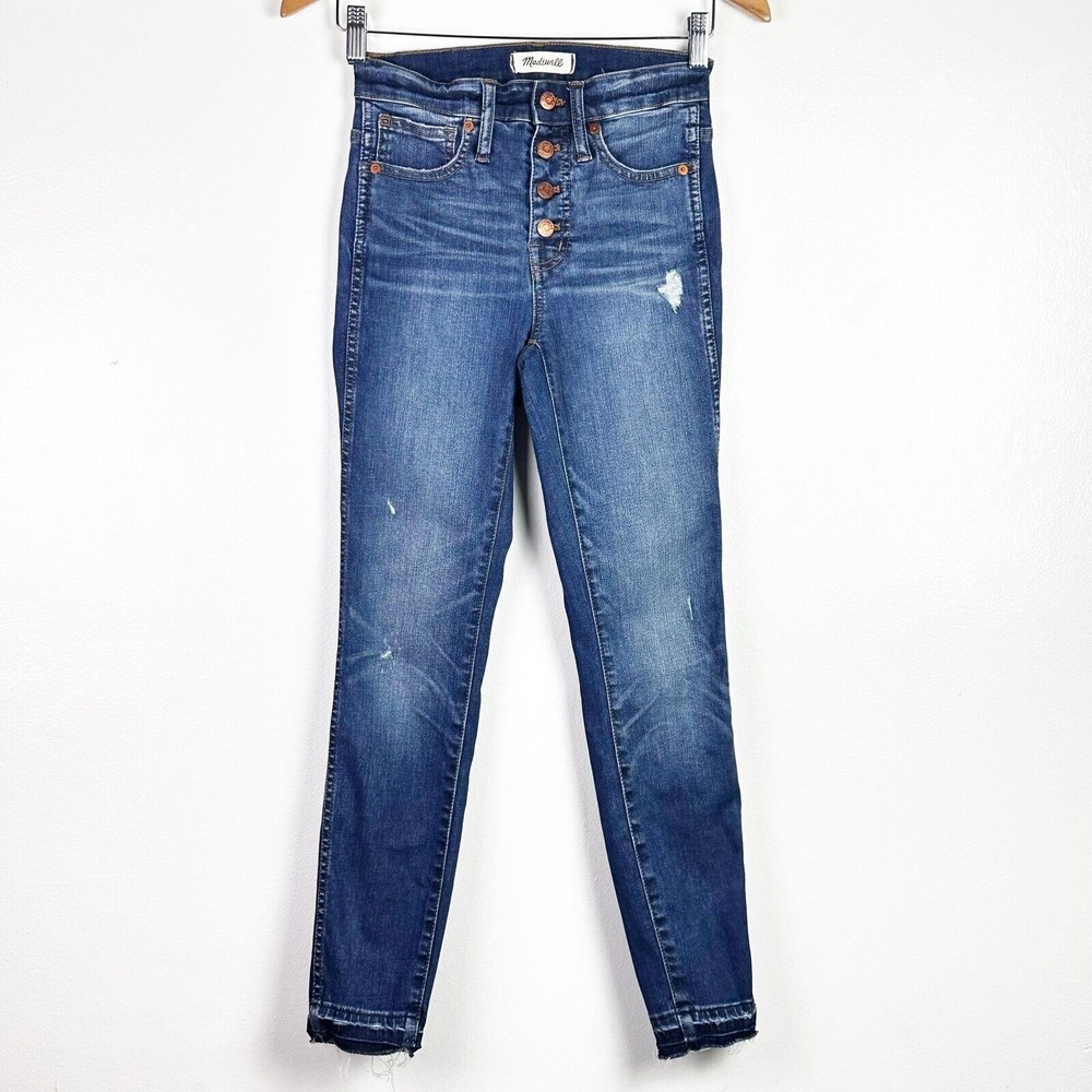 Madewell Women's 10" High-Rise Skinny Jeans: Button Drop-STep Hem Edition 24